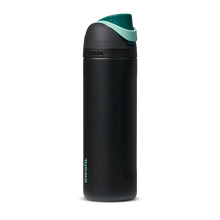 FreeSip 24oz in Night Light, matte black body with teal dark green flip cap
