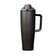 FreeSip Tumbler 40oz Nailed It, deep charcoal/near-black body with matching dark lid and handle
