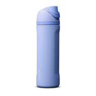 Owala FreeSip 24oz in Out of the Blue, periwinkle blue insulated bottle with matching blue-lavender flip cap and carry loop