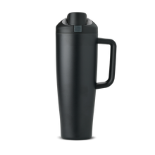 FreeSip Tumbler 40oz Very Very Dark, matte black body with matching black lid and handle
