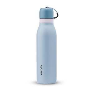 Owala light-blue 18oz FreeSip Twist water bottle.