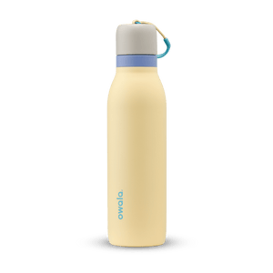 Owala yellow and blue 18oz FreeSip Twist water bottle