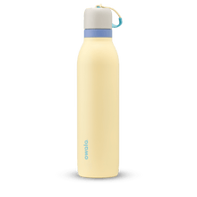 Owala yellow and blue 24oz FreeSip Twist stainless steel water bottle
