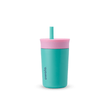 Owala blue and pink 12oz stainless steel kids&#39; tumbler
